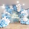 Blue and White Balloon Arch Kit, 140Pcs Pastel Light Blue and White Balloon Garland kit, 18 12 10 5 Inch Different Size Balloons for Baby Shower Birthday Gender Reveal Anniversary Decorations